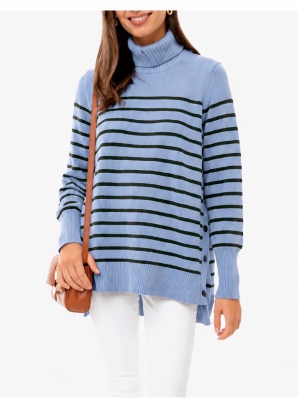 blue Tuckernuck Sophia sweater striped wool knit summer casual classic $258